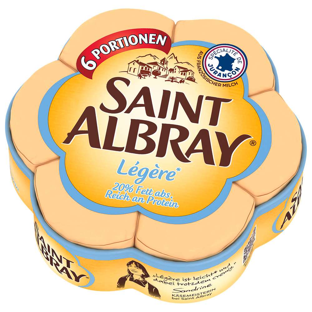 Produktabbildung Saint Albray Weichkäse Portionen, Legere