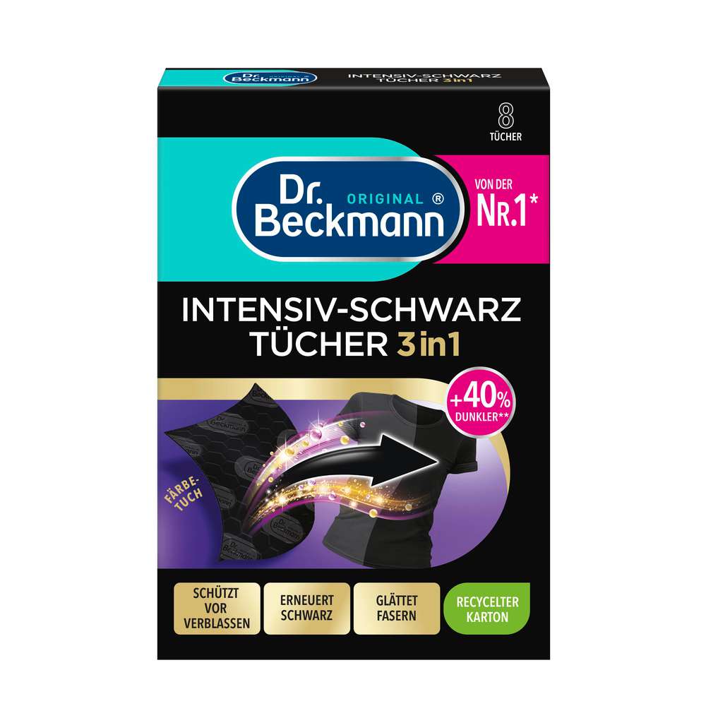 Produktabbildung Dr. Beckmann Intensiv-Schwarz Tücher