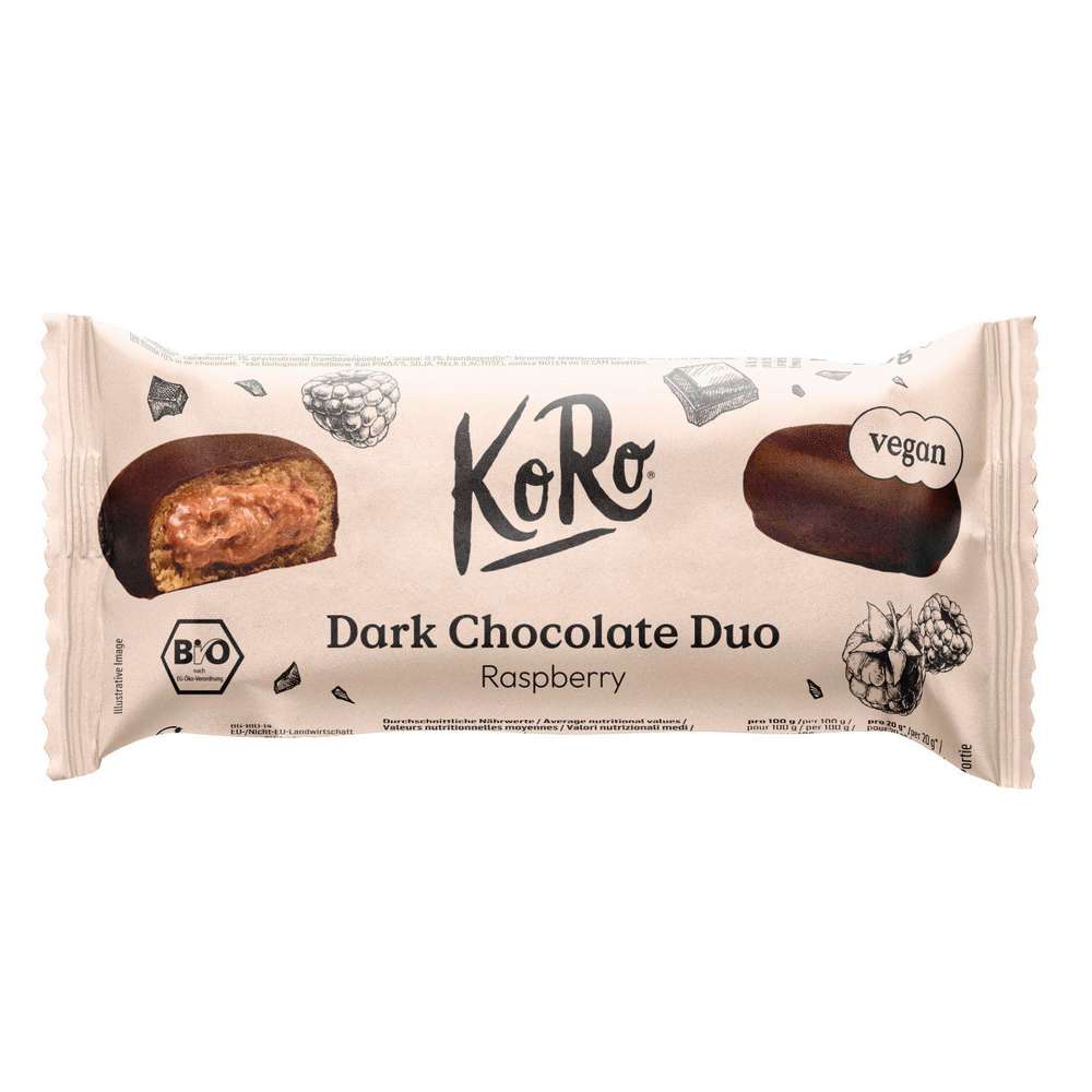 Produktabbildung KoRo Bio Dark Chocolate-Raspberry Duo