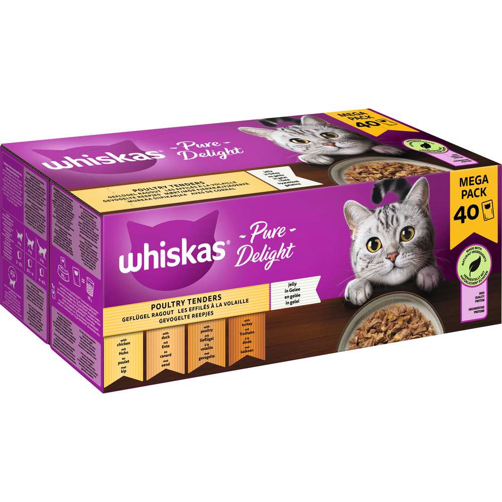 Produktabbildung Whiskas Katzen-Nassfutter Pure Delight, Geflügel
