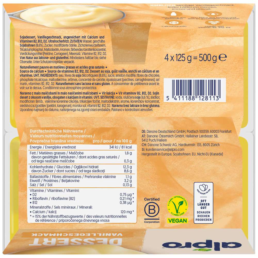 Produktabbildung Alpro Soja-Dessert, Vanille