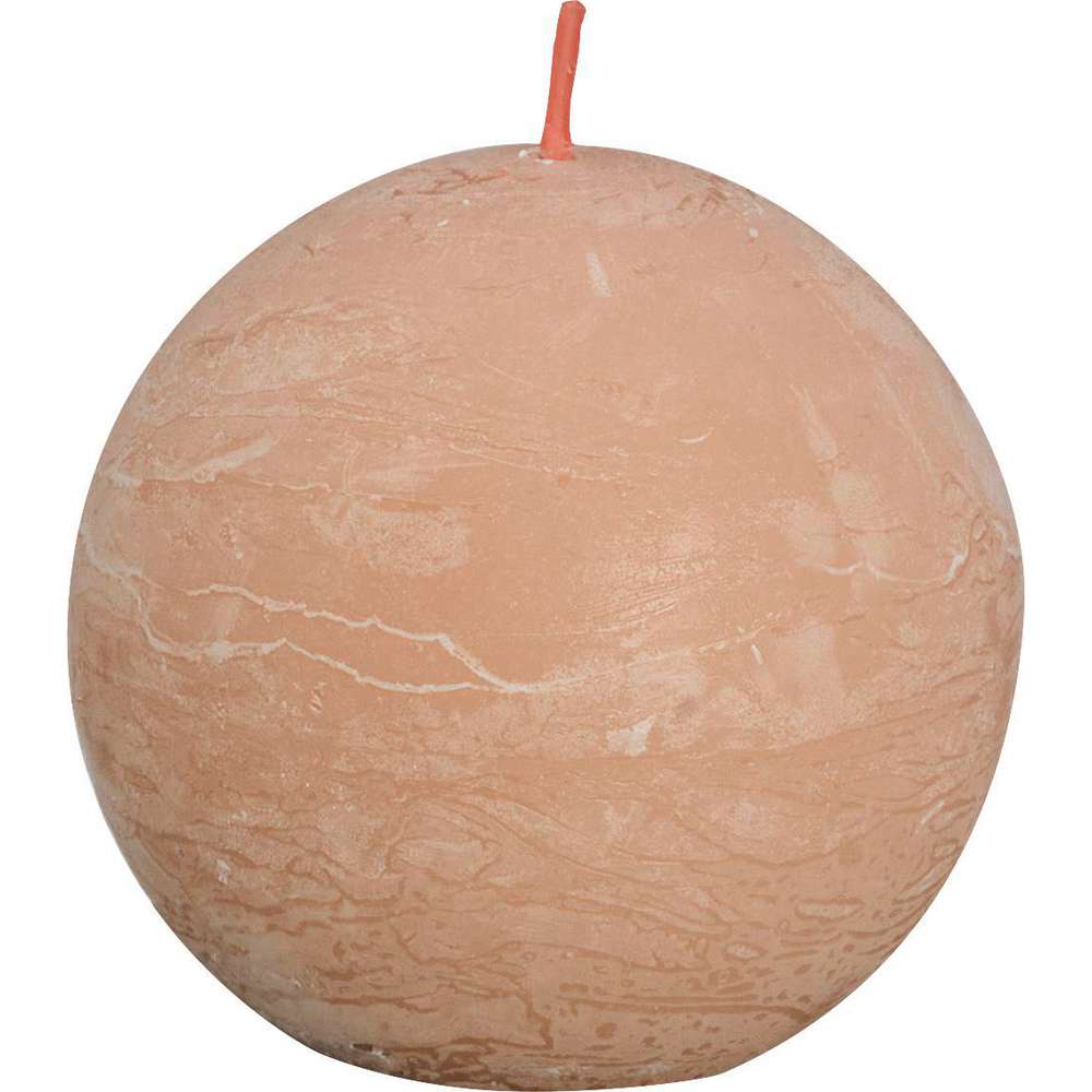 Produktabbildung Bolsius Kugelkerze Rustik Ø76mm, nebliges rosa