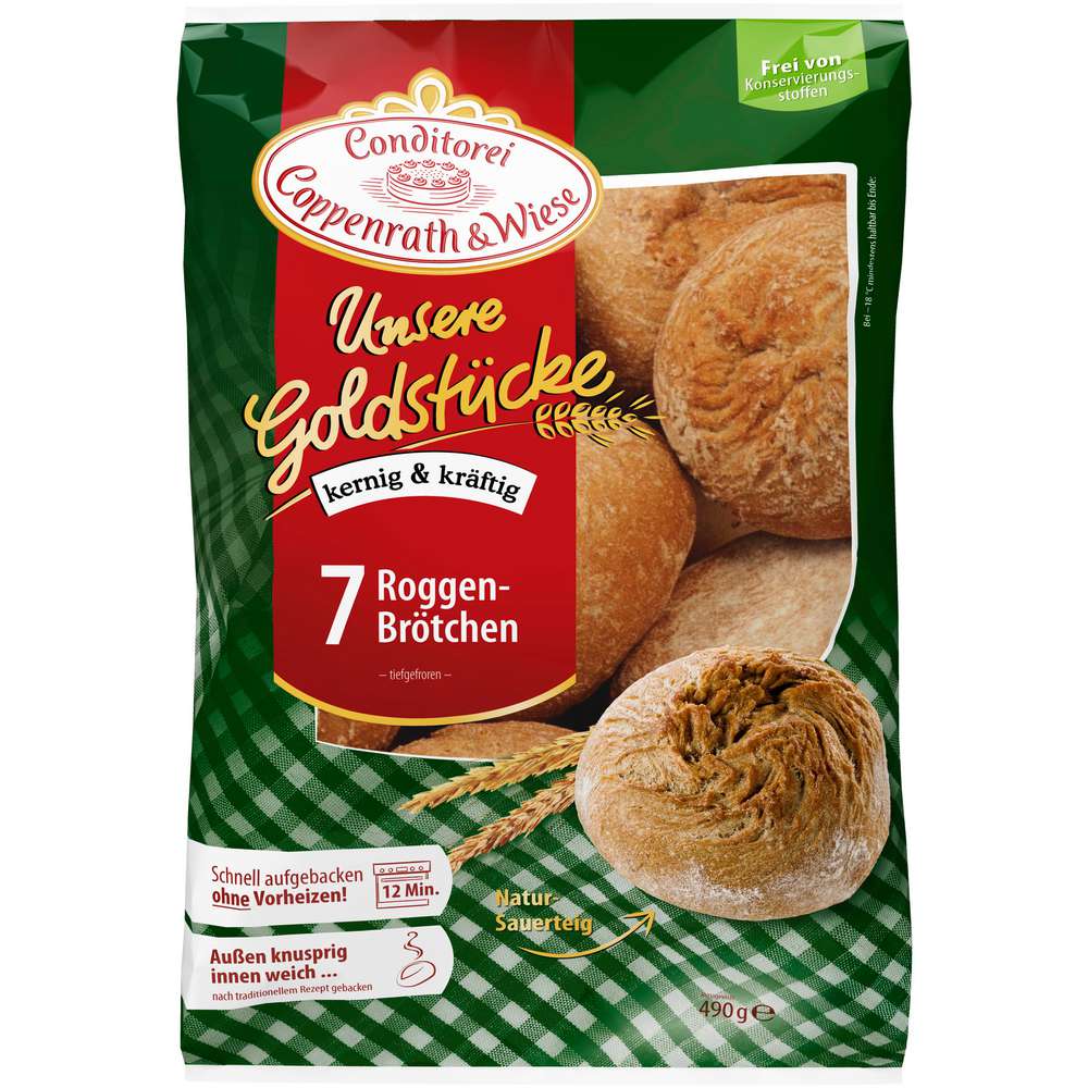 Produktabbildung Conditorei Coppenrath & Wiese Roggen-Brötchen, tiefgekühlt