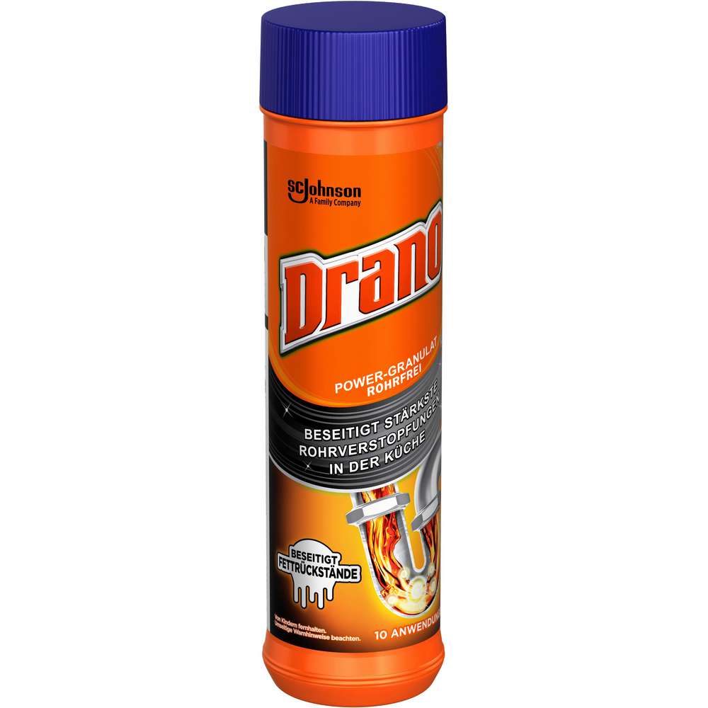 Produktabbildung Drano Rohrreiniger, Power-Granulat Rohrfrei