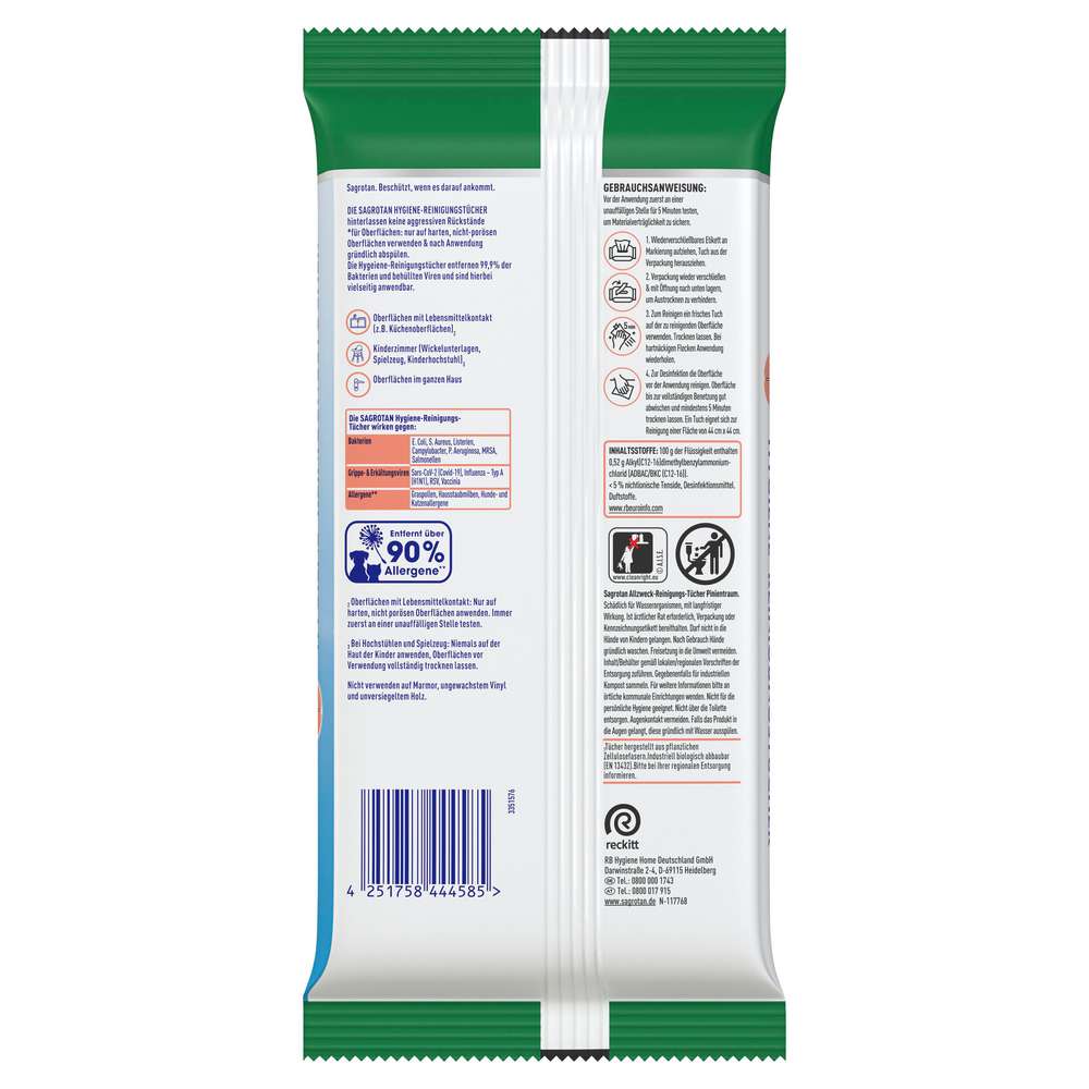 Produktabbildung Sagrotan Hygienereinigungstücher