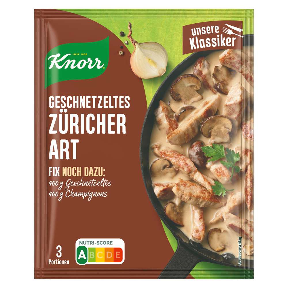Produktabbildung Knorr Fix Würzmischung Geschnetzeltes Züricher Art
