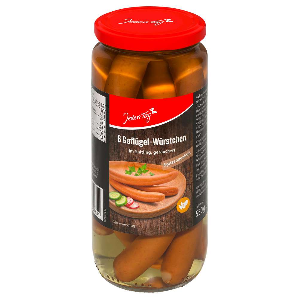 Produktabbildung Jeden Tag Geflügelwürstchen 