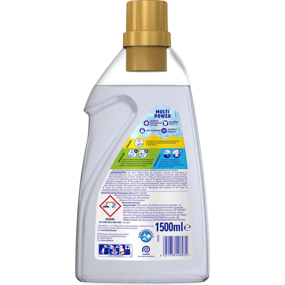 Produktabbildung Vanish  Oxi Action Gel, White