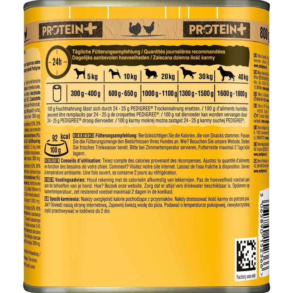 Produktabbildung Pedigree Hunde-Nassfutter Protein+, Truthahn und Huhn