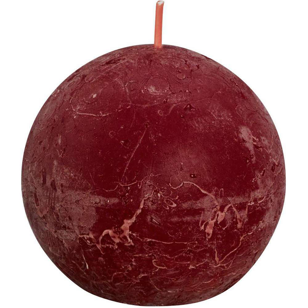 Produktabbildung Bolsius Kugelkerze Rustik Ø76mm, samtrot