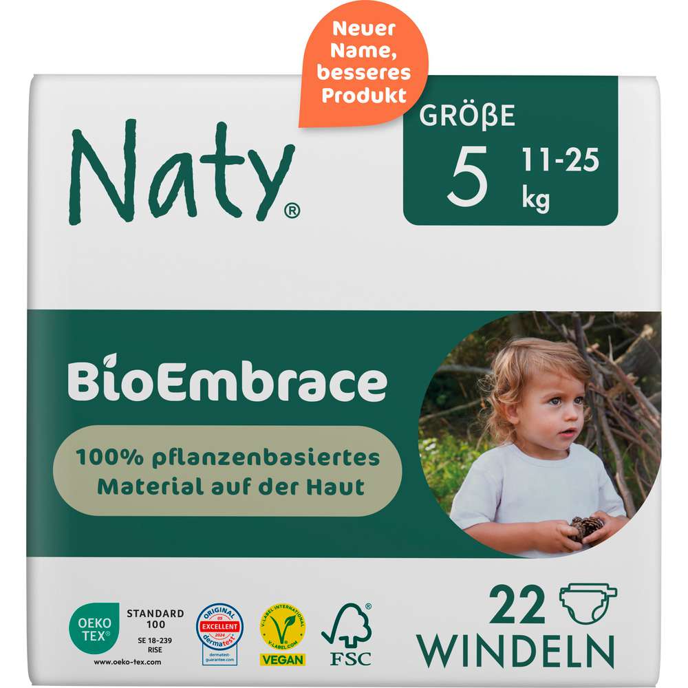 Produktabbildung Naty Windeln Bio Embrance Junior Gr.5, 11-25 kg