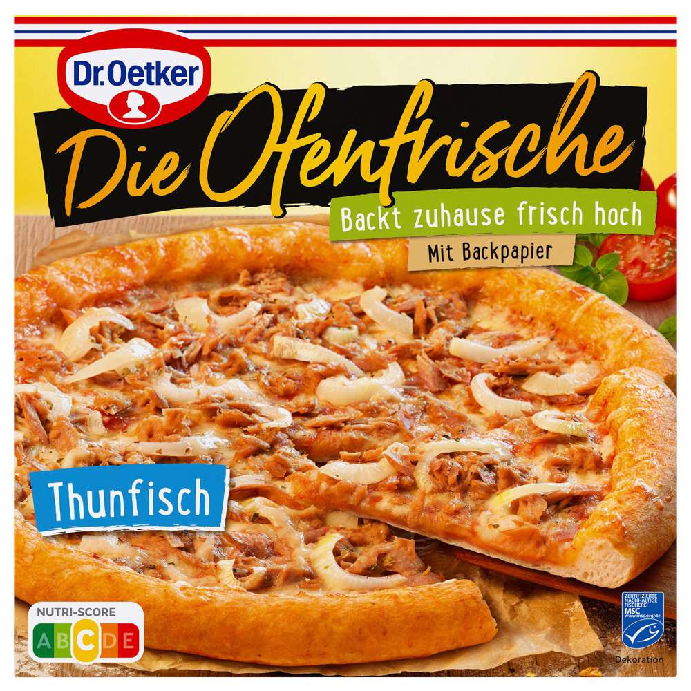 Produktabbildung Dr. Oetker Pizza Ofenfrische Thunfisch, tiefgekühlt