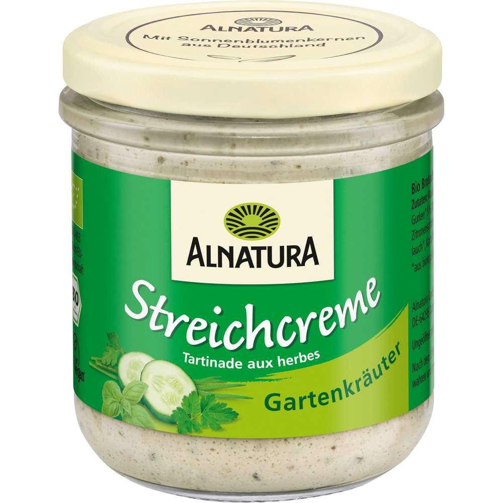 Produktabbildung Alnatura Bio Streichcreme, Gartenkräuter-Gurke, Aufstrich