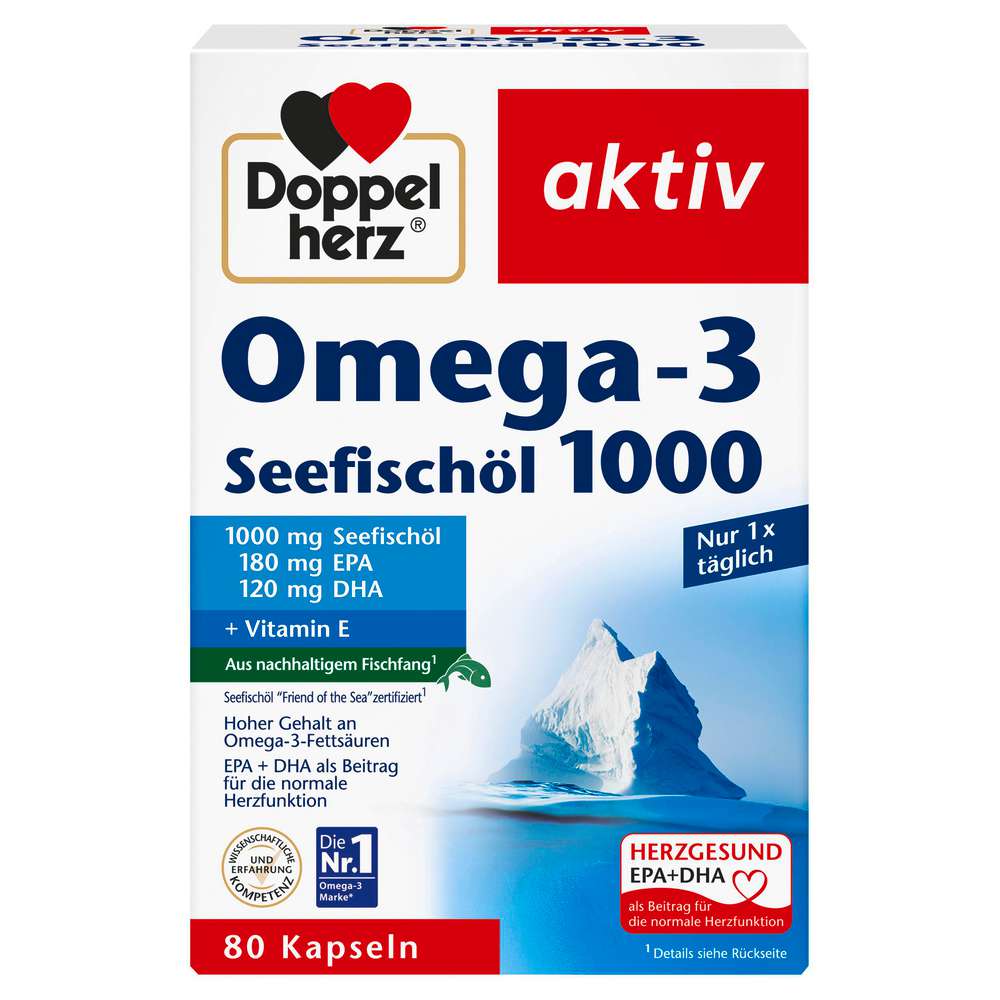 Produktabbildung Doppelherz Omega-3 Seefischöl 1000 Kapseln