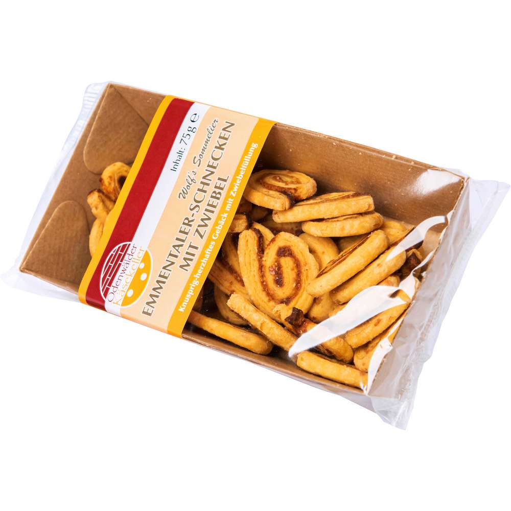 Produktabbildung Odenwälder Marzipan Gebäk-Schnecken, Emmentaler & Zwiebel
