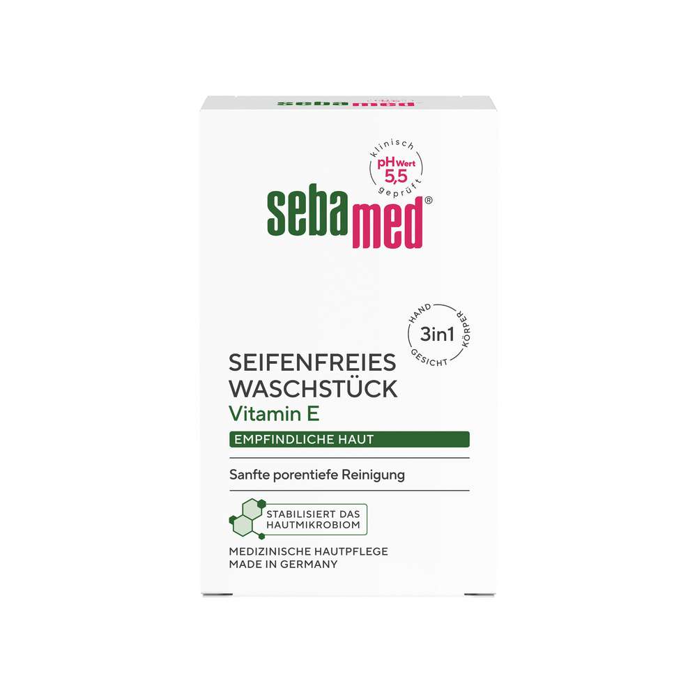 Produktabbildung Sebamed Seifenfreies Waschstück Vitamin E