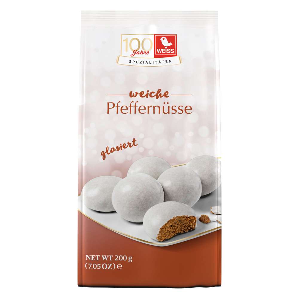 Produktabbildung Weiss Pfeffernüsse, glasiert