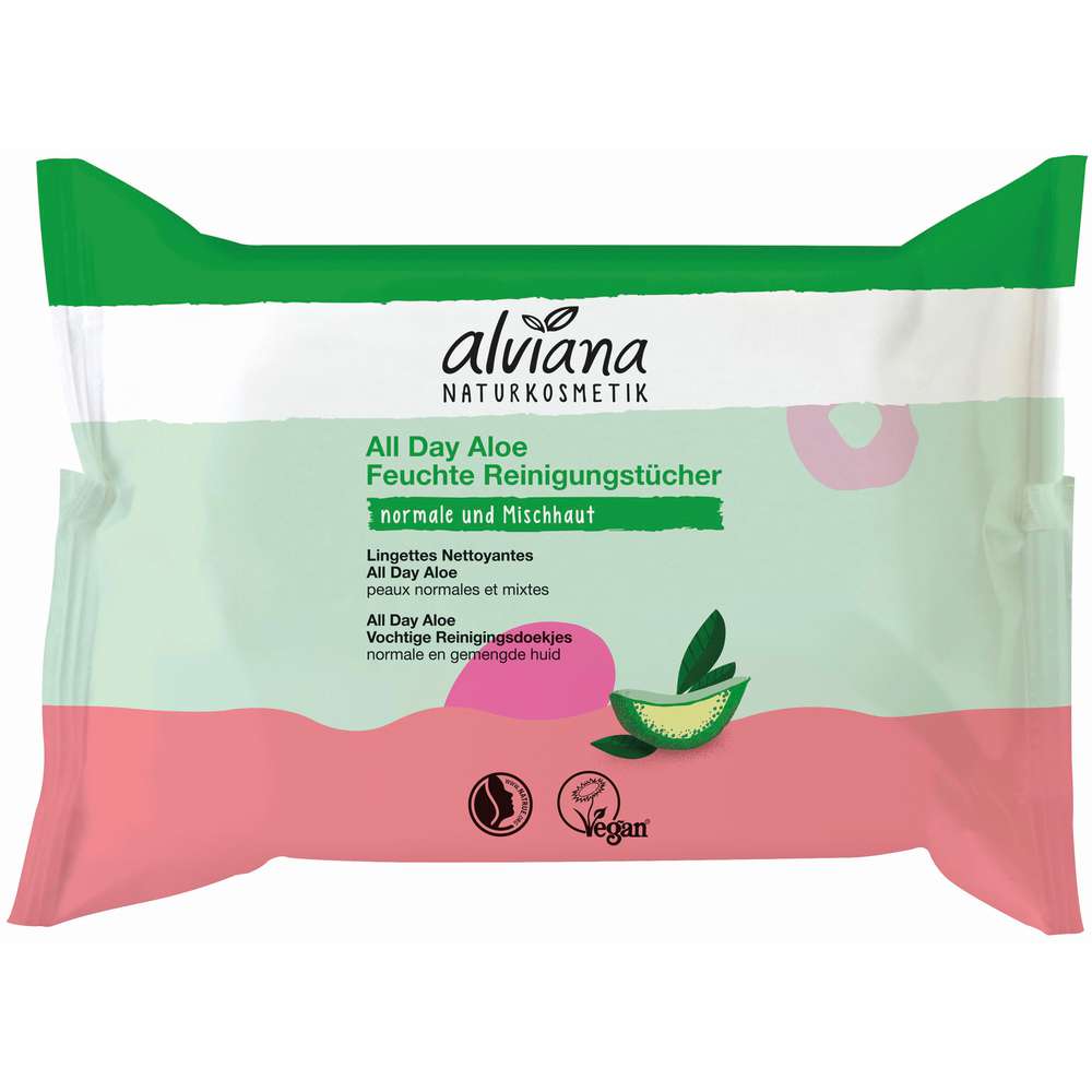 Produktabbildung Alviana Feuchte Reinigungstücher, Bio Aloe Vera