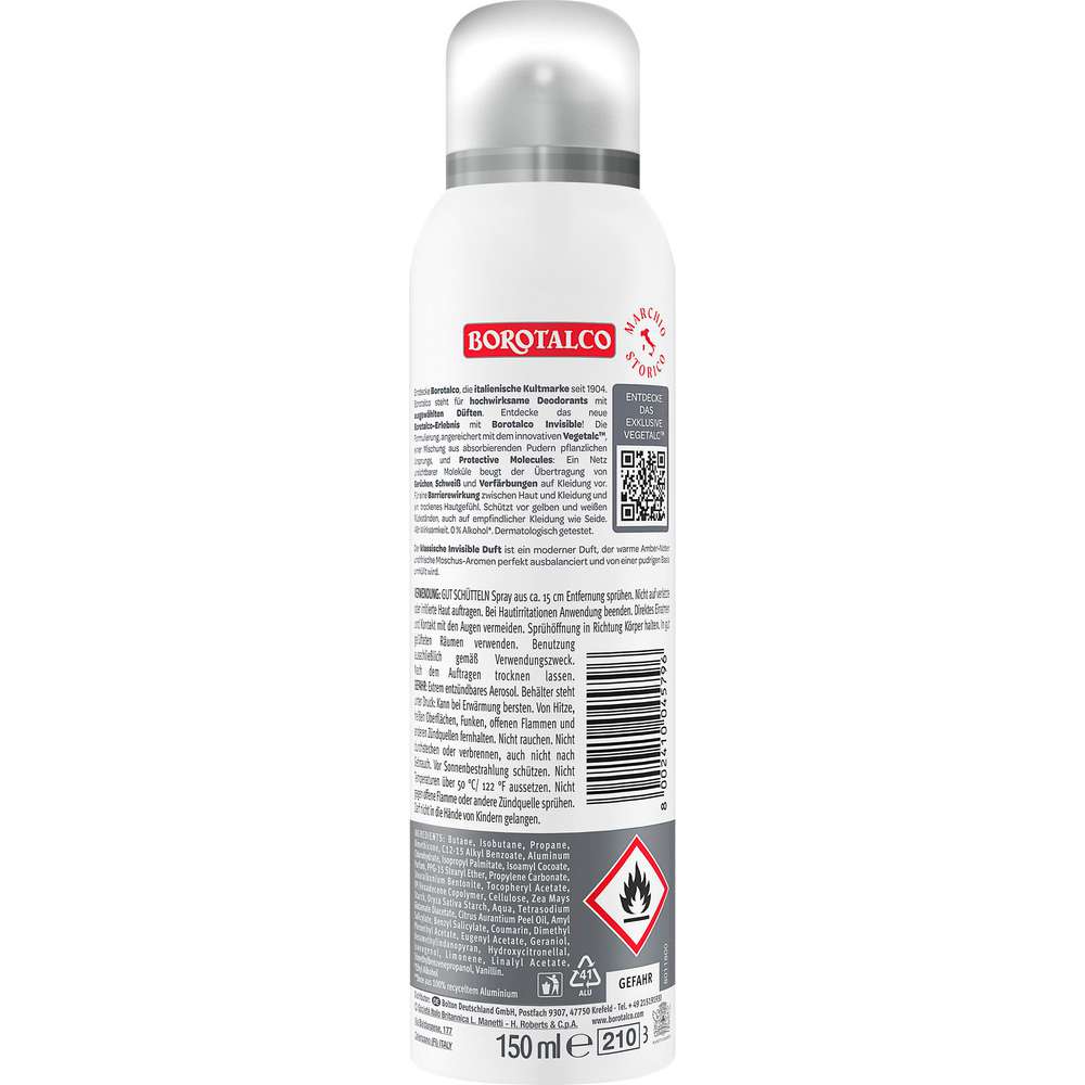 Produktabbildung Borotalco Deospray, Invisible