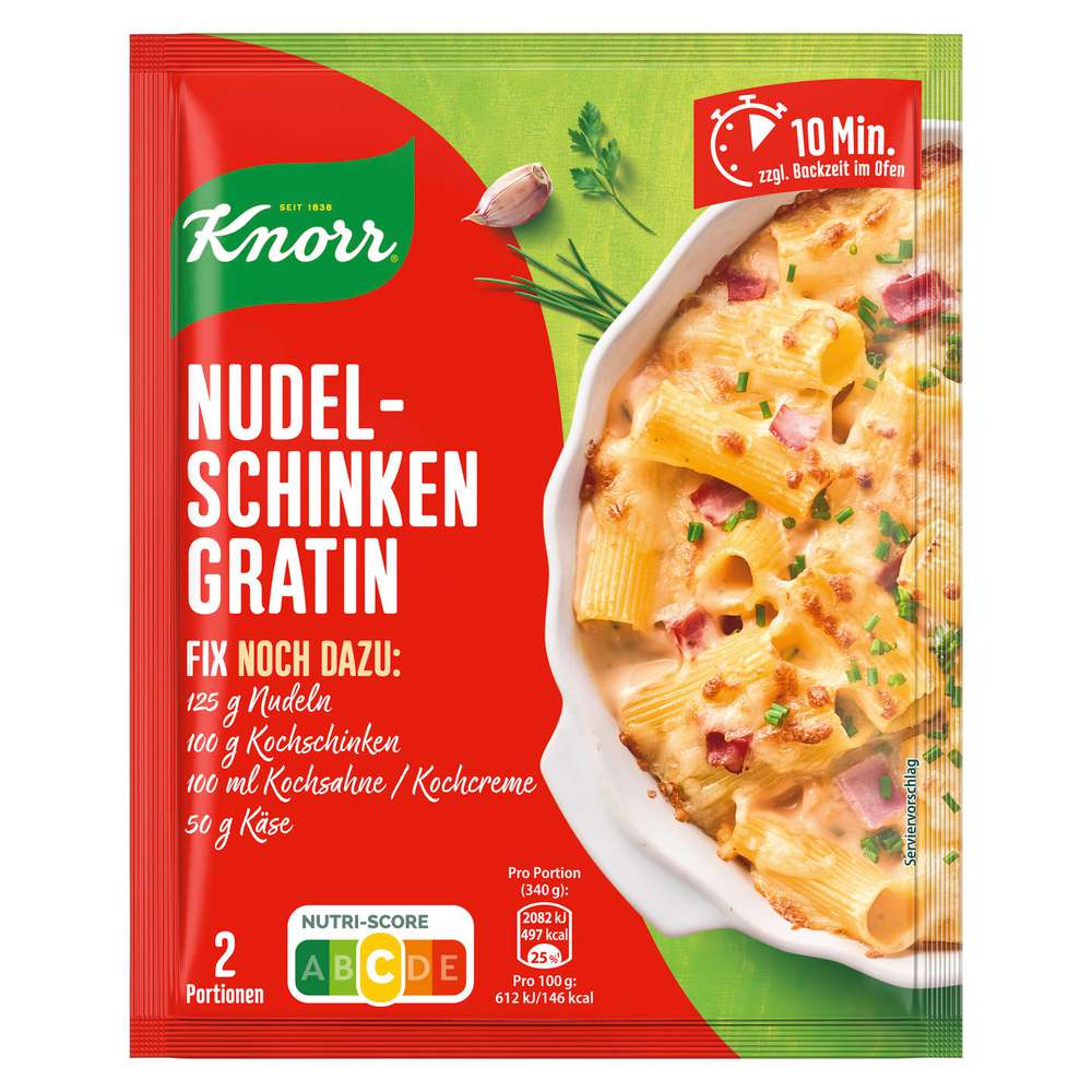 Produktabbildung Knorr Würzmischung Nudel-Schinken Gratin