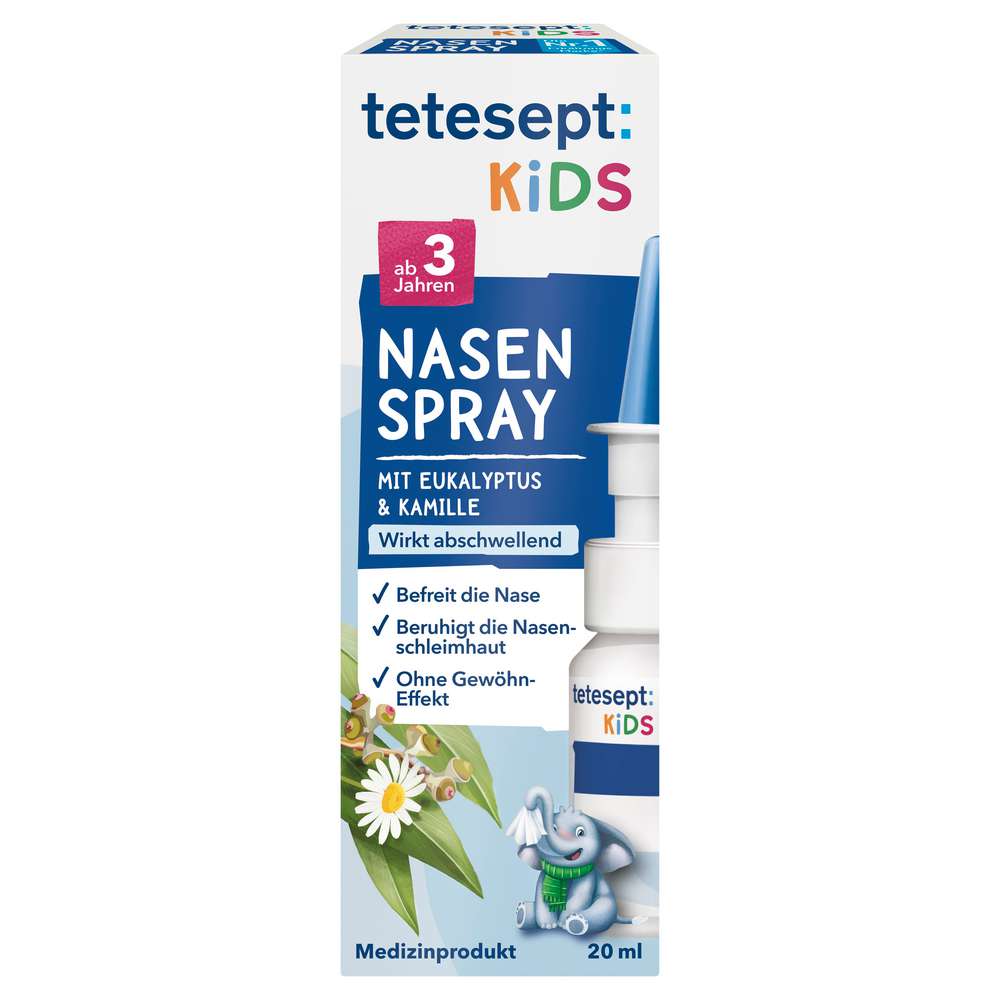 Produktabbildung tetesept Nasenspray Kids, Eukalyptusöl & Kamille