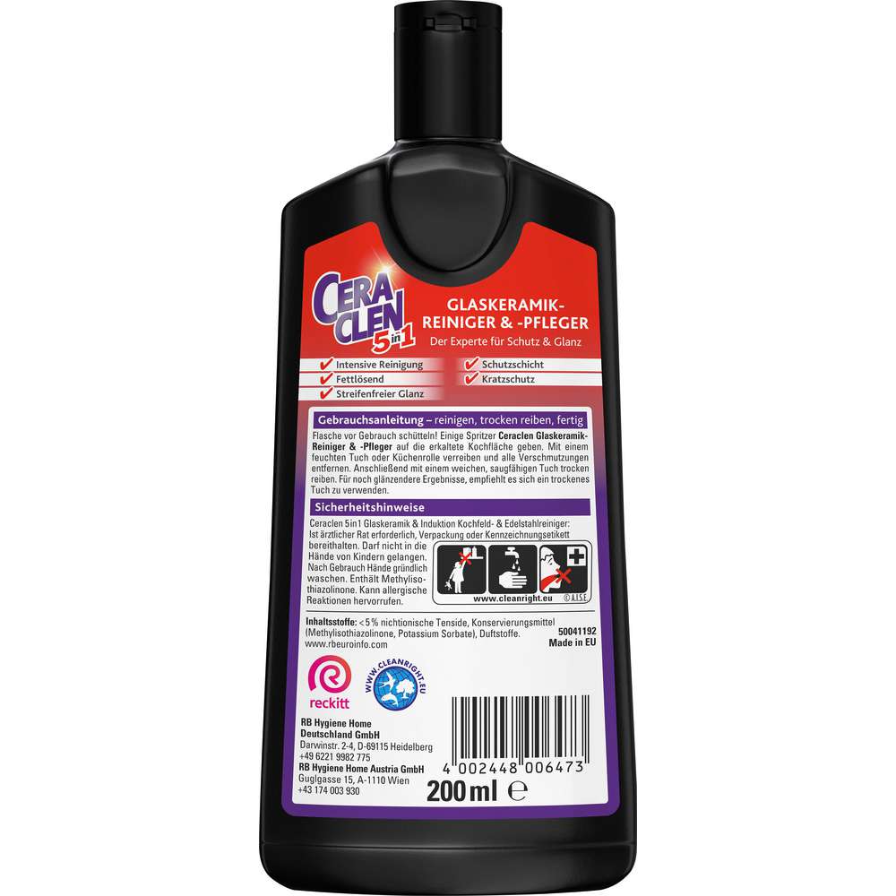Produktabbildung Ceraclen 3in1 Reiniger & Pflege für Glaskeramik