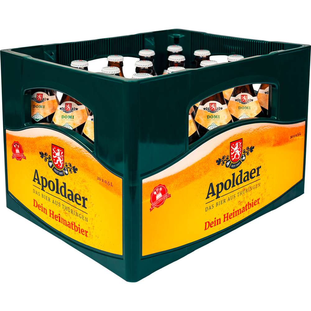 Produktabbildung Apoldaer Pilsener Bier Spezial Domi, 5 % (20x 0,500 Liter)