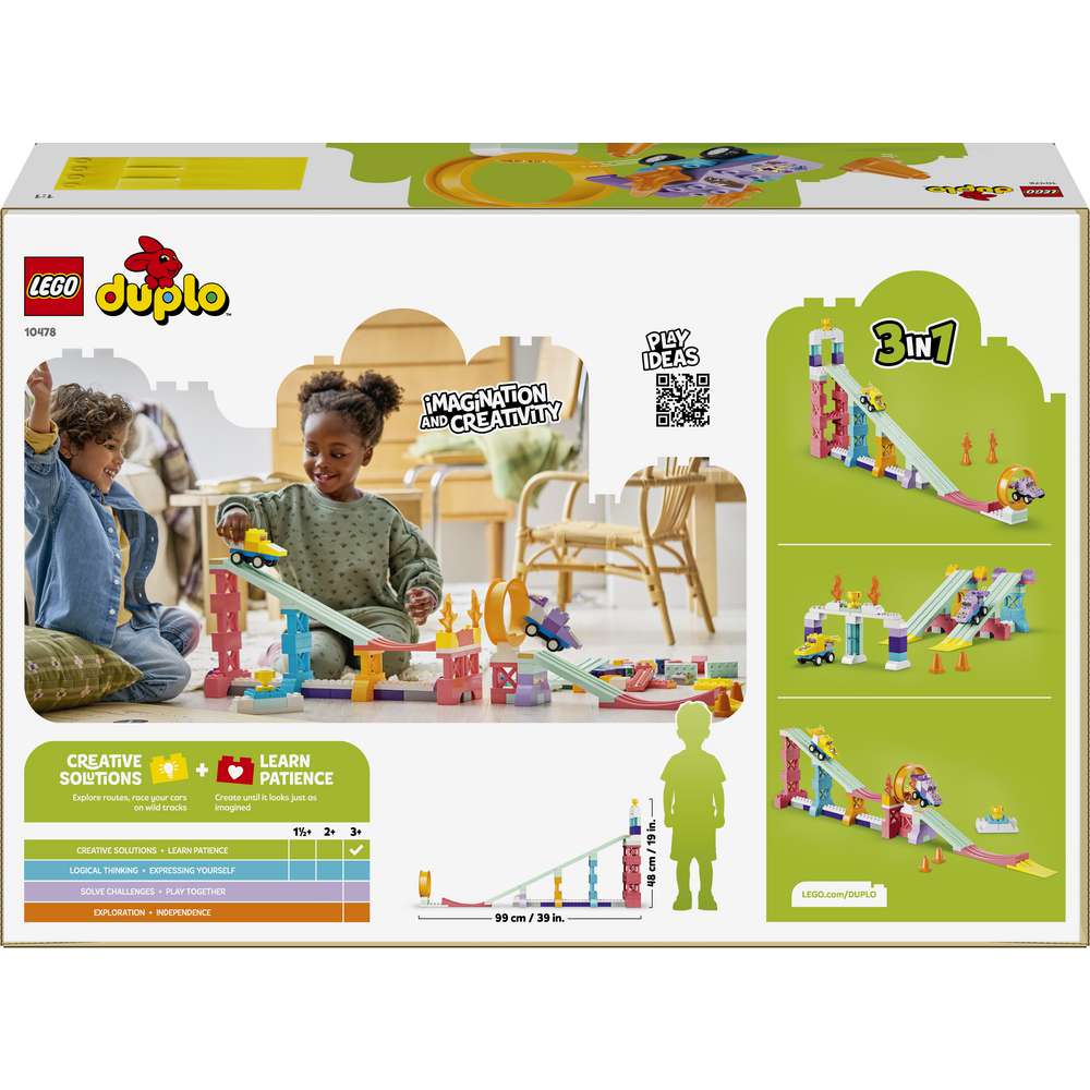 Produktabbildung Lego LEGO DUPLO Town 10478 Kreative Sprungschanzen mit kleinen Flitzern 3-in-1-Set, Lernspielzeug