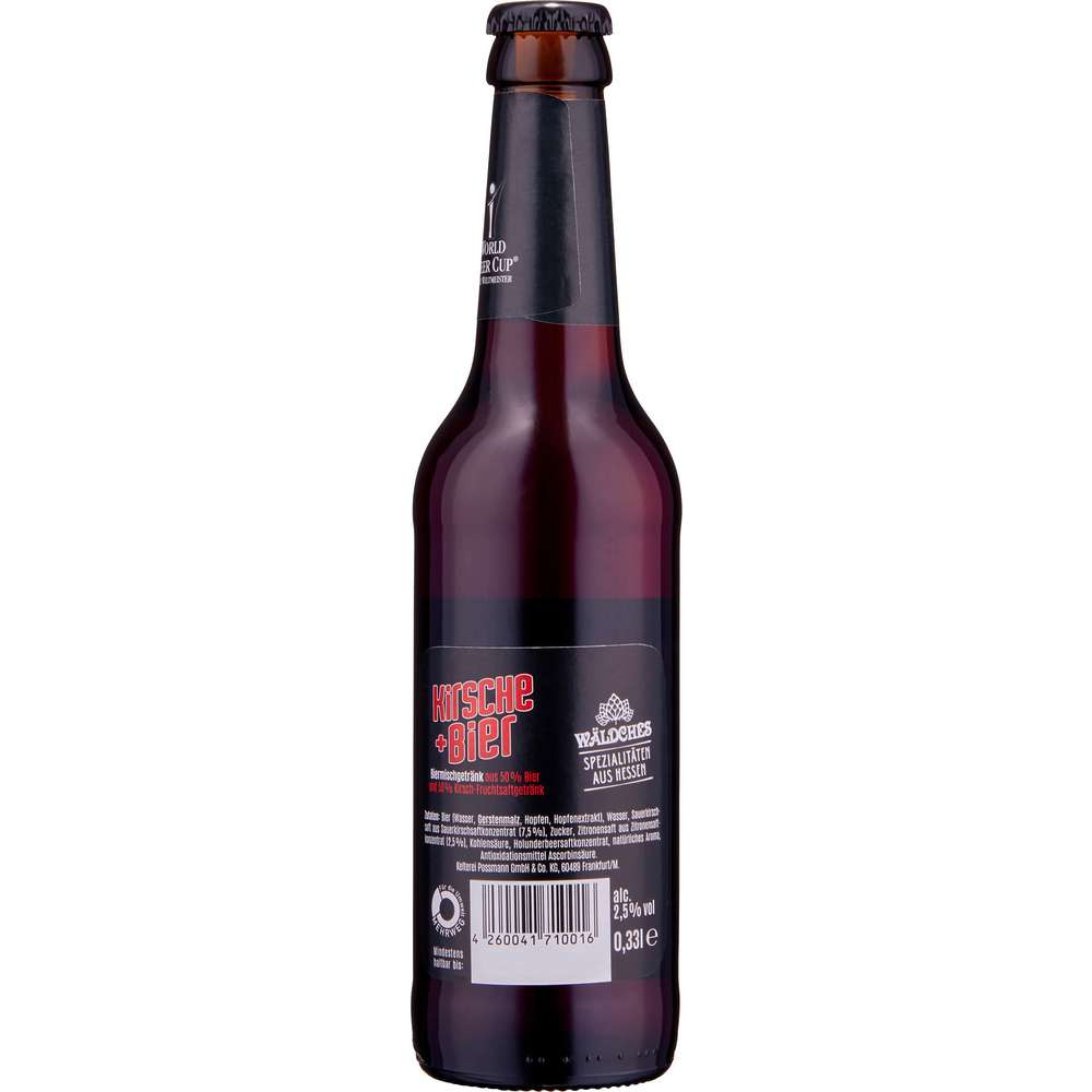 Produktabbildung Wäldches Biermischgetränk, Kirsch + Bier 2,5%