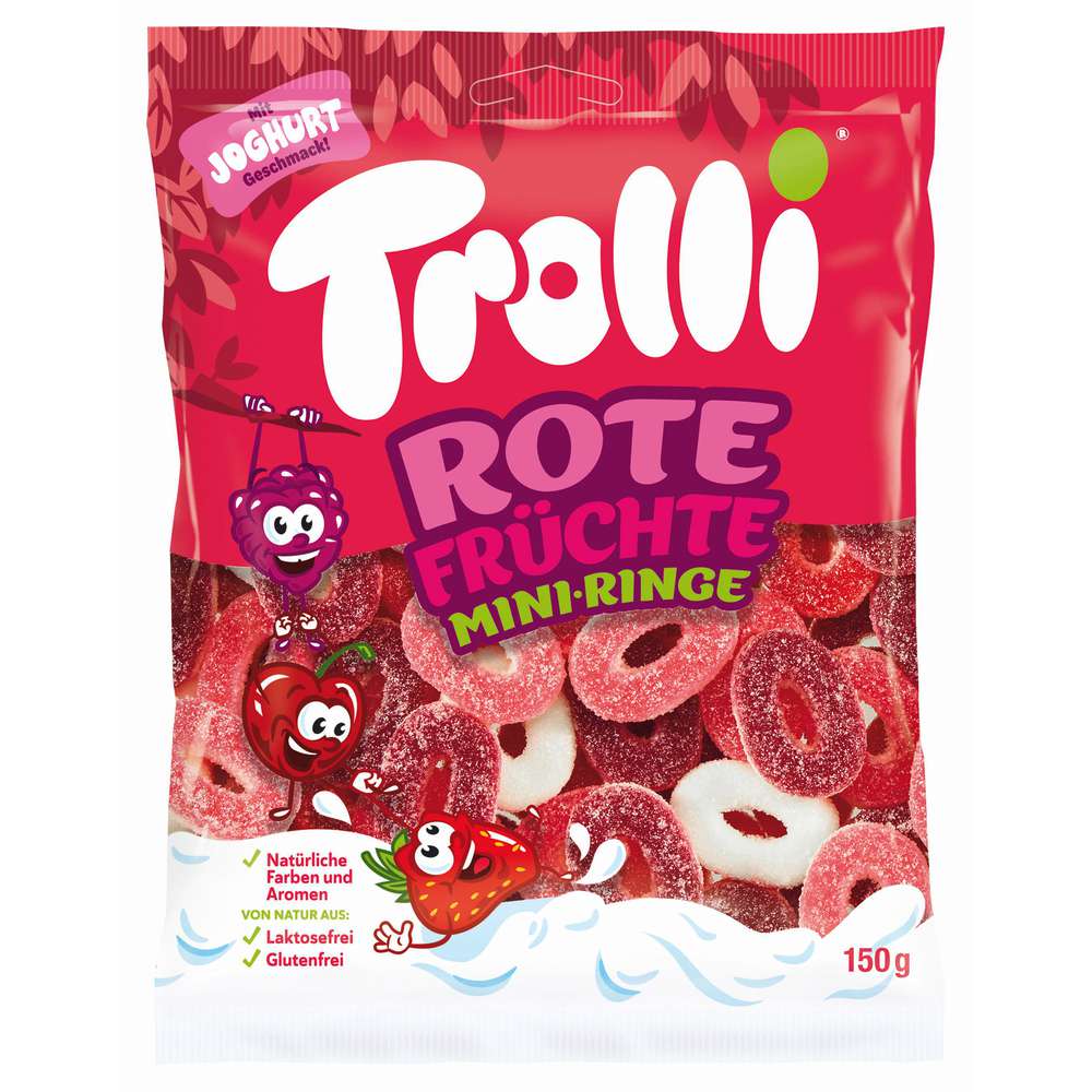 Produktabbildung Trolli Fruchtgummi Rote Früchte Mini-Ringe