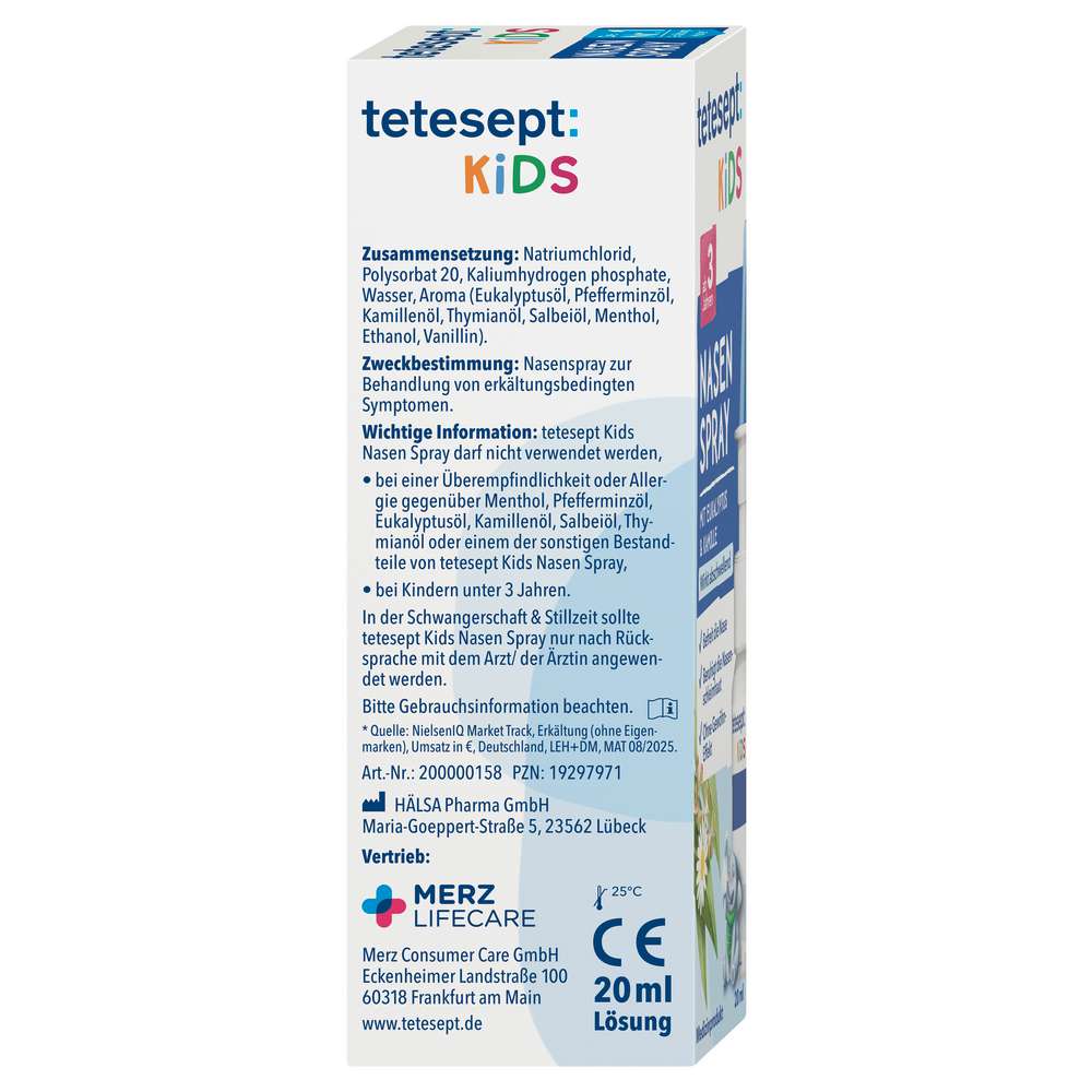 Produktabbildung tetesept Nasenspray Kids, Eukalyptusöl & Kamille