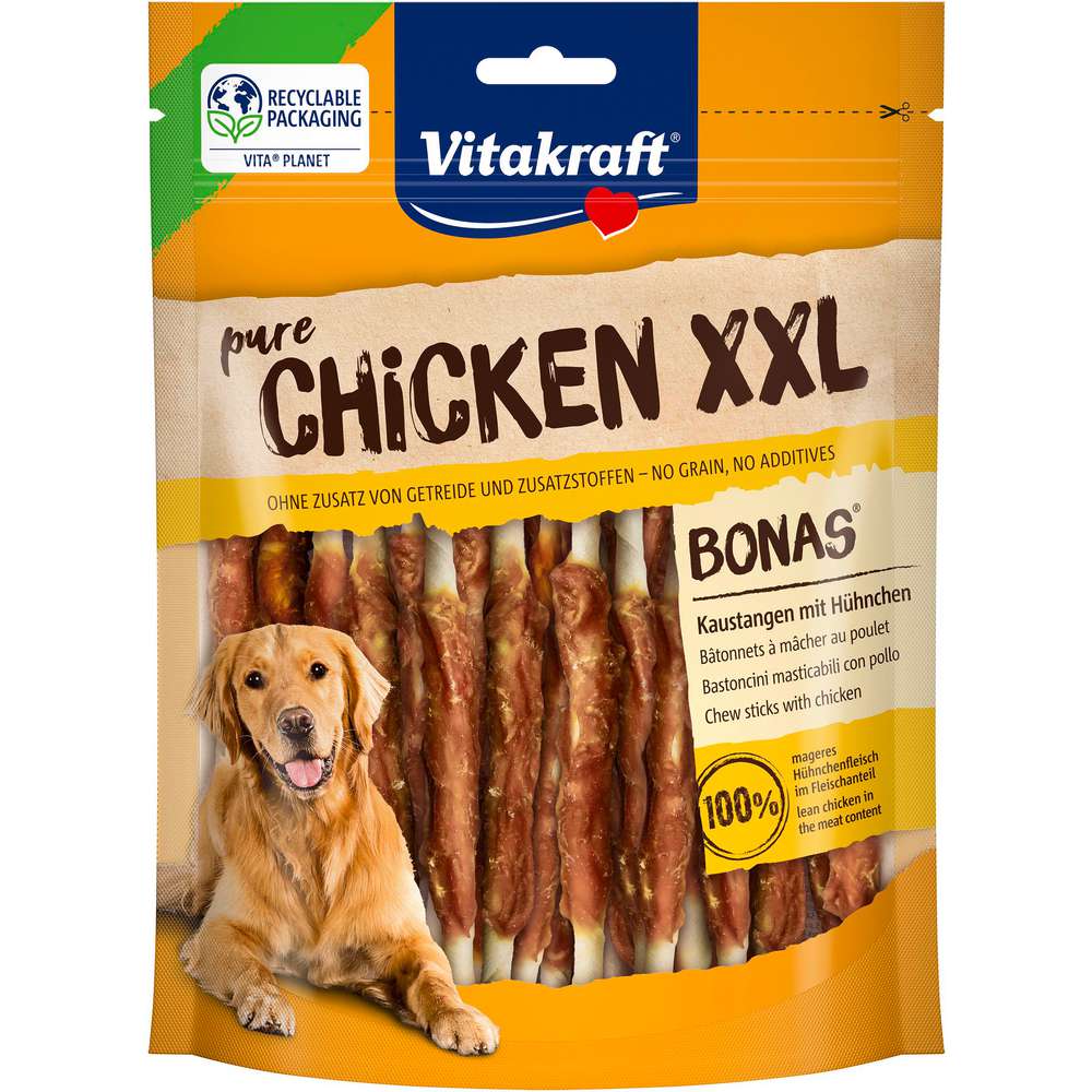Produktabbildung Vitakraft Hunde-Snack Kaustangen, XXL Chicken-Bonas