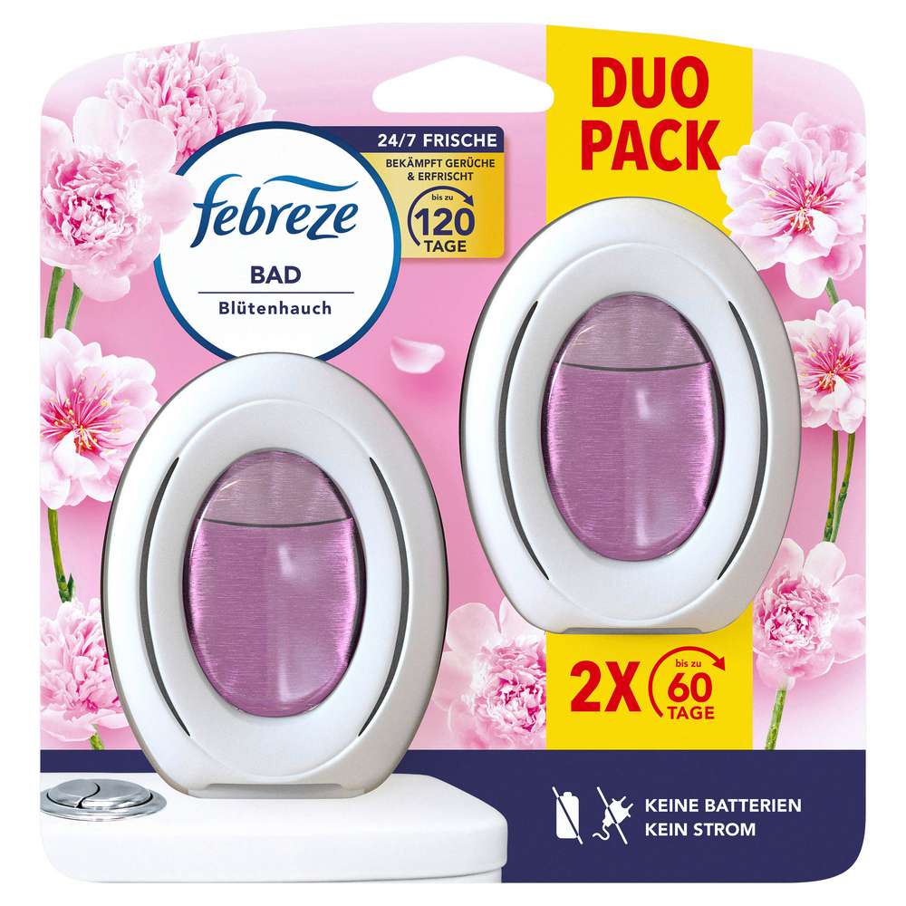 Produktabbildung Febreze Bad-Lufterfrischer Duo, Blütenhauch