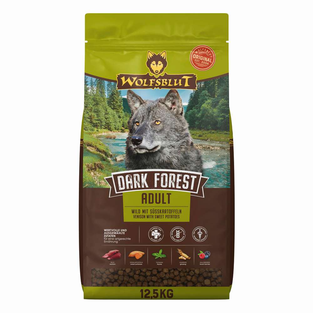 Produktabbildung Wolfsblut Hunde-Trockenfutter Adult, Wildfleisch/Süßkartoffel