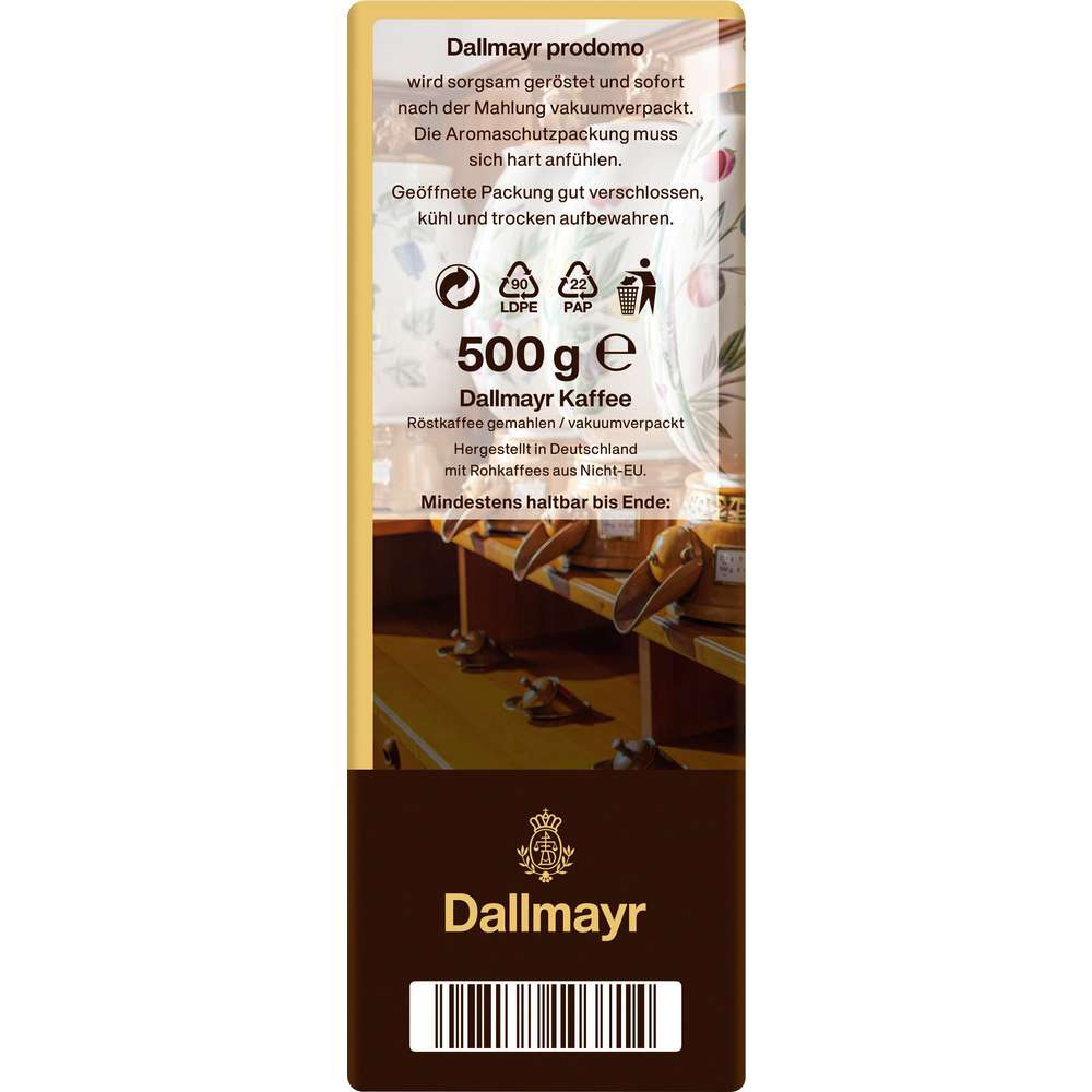 Produktabbildung Dallmayr Kaffee Prodomo Original, gemahlen