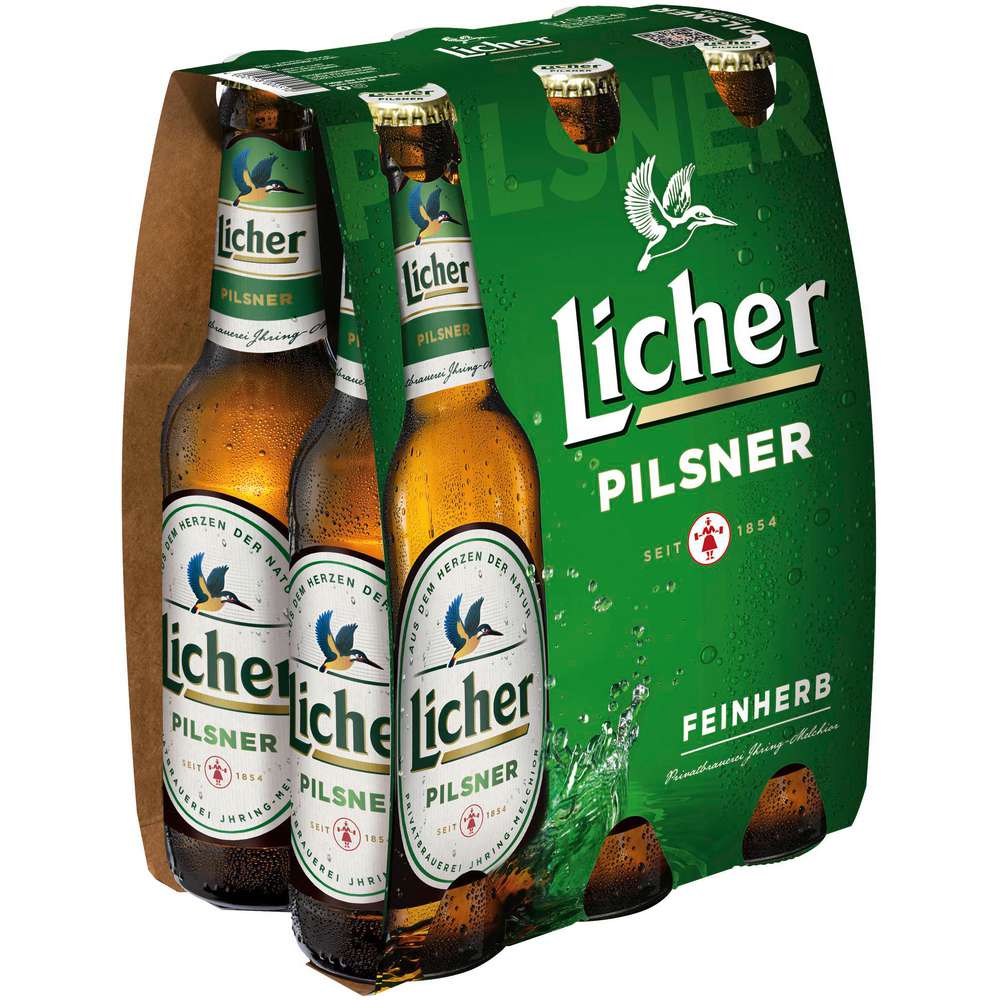 Produktabbildung Licher Pilsener Bier 4,9% (6x 0,330 Liter)