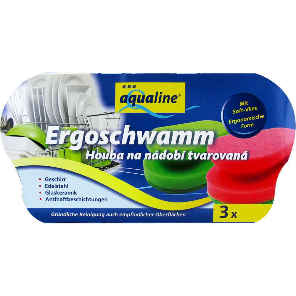 Produktabbildung aQualine Ergo-Schwamm, 3er-Set