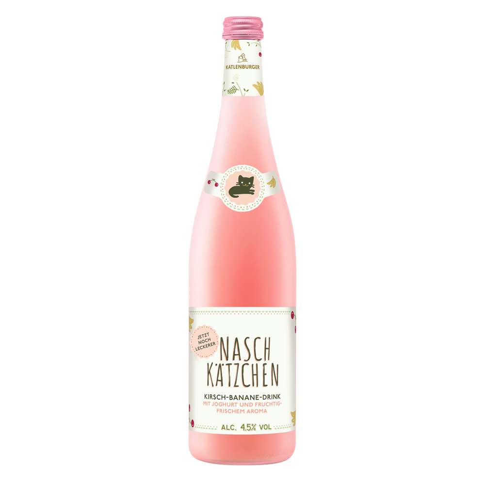 Produktabbildung Katlenburger Fruchtwein-Cocktail Naschkätzchen Kirsch-Banane 4,5%