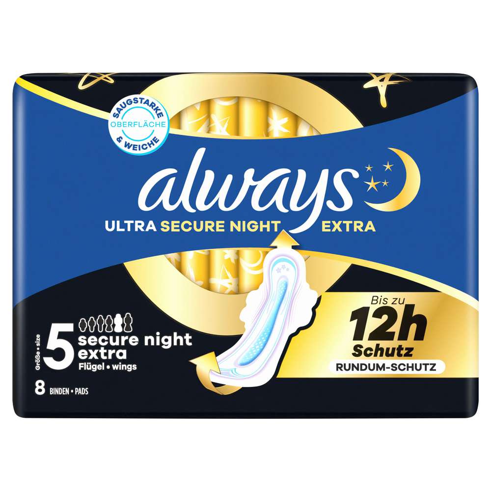 Produktabbildung Always Ultra Binden Secure Night Extra