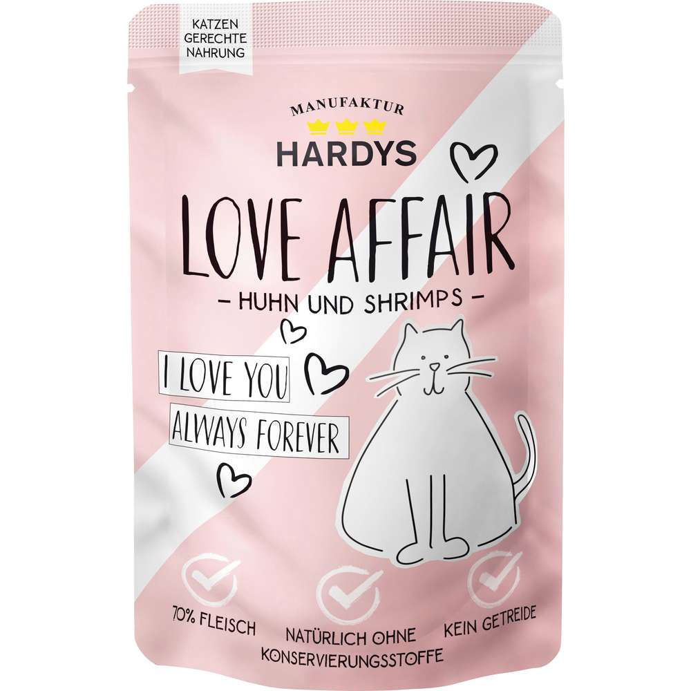 Produktabbildung Love Affair Katzen-Snacks, Huhn & Shrimps