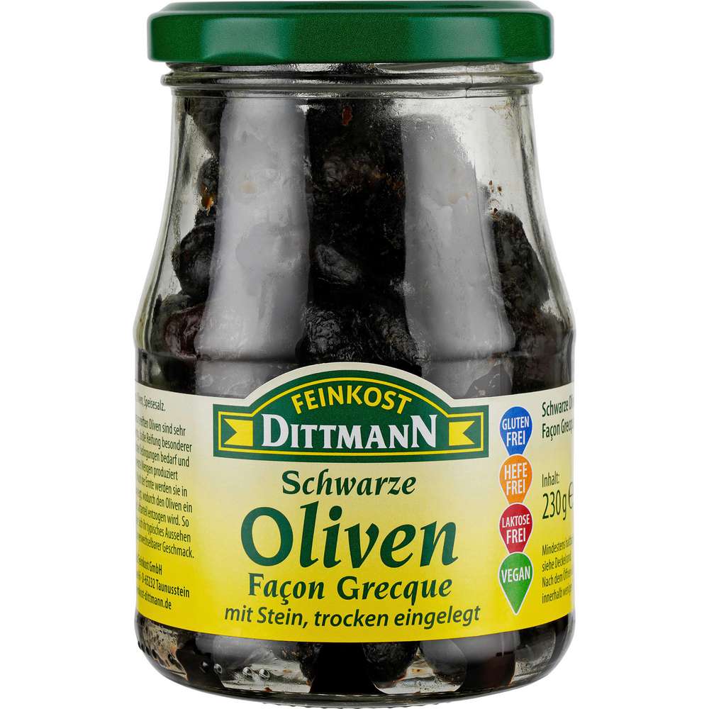 Produktabbildung Feinkost Dittmann Schwarze Oliven, eingelegt