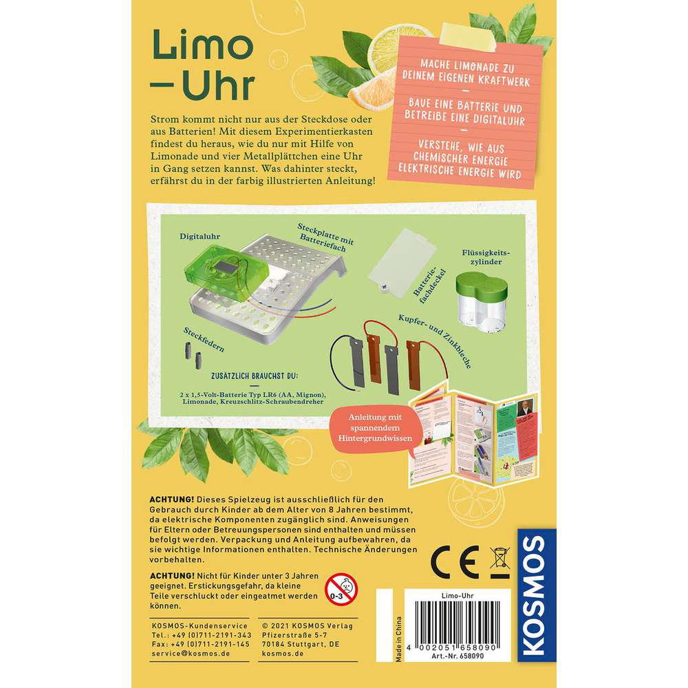 Produktabbildung Kosmos Mitbringexperiment, Limo Uhr