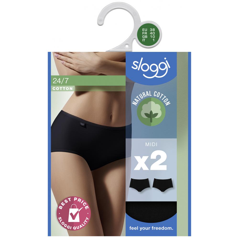 Produktabbildung keine Marke Damen-Midi- oder -Taillen-Slips, je 2er-Pack