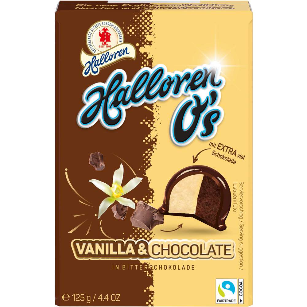 Produktabbildung Halloren Pralinen, O's Vanille & Schoko