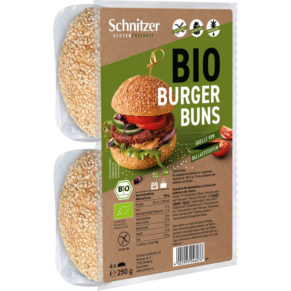 Produktabbildung Schnitzer Bio Hamburger Buns