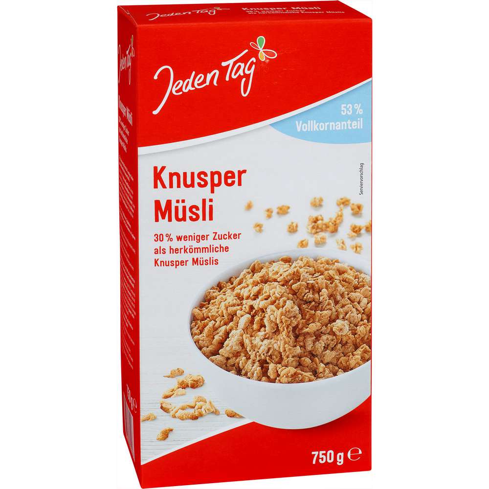 Produktabbildung Jeden Tag Knusper Müsli, weniger süß