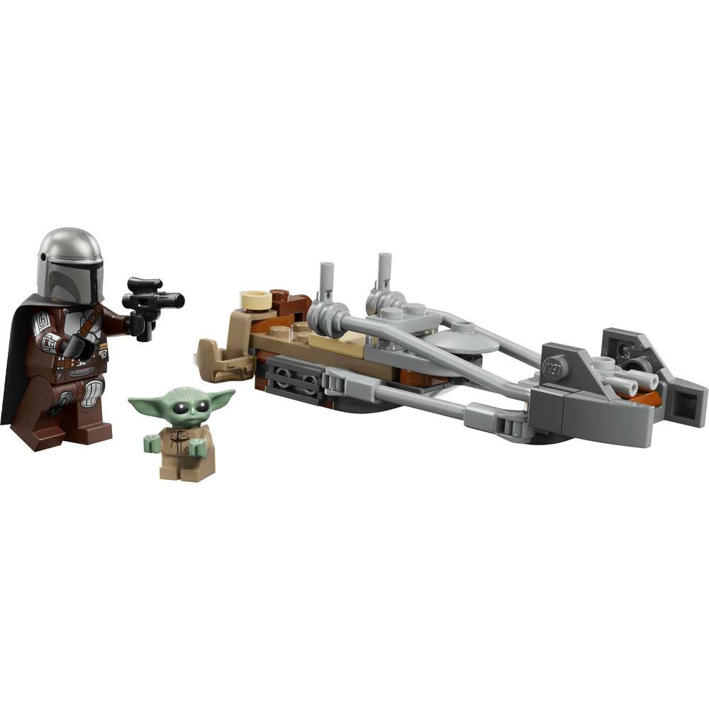 Produktabbildung Lego LEGO Star Wars Der Mandalorianer und Grogu auf ihrem Speeder Bike 75436