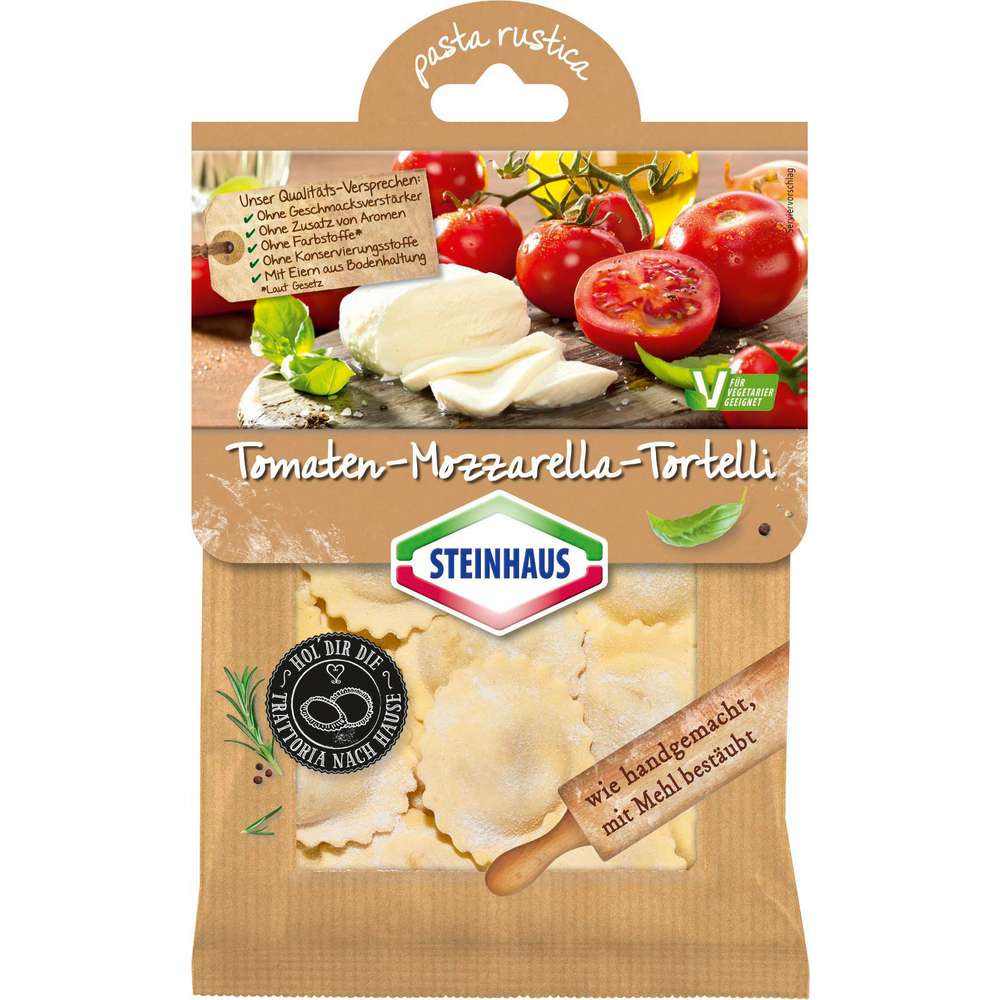 Produktabbildung Steinhaus Tortelli Pasta Rustica, Tomate-Mozzarella