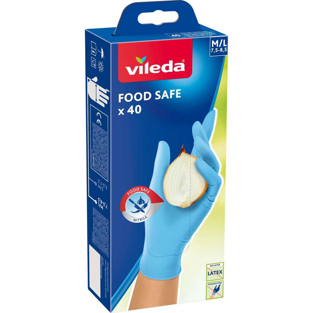 Produktabbildung Vileda Handschuhe Food Safe, 40 Stück, Gr. M/L