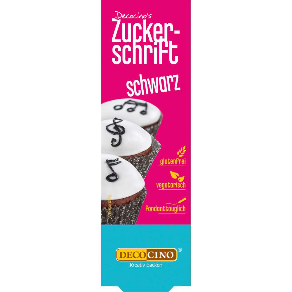 Produktabbildung Decocino Zuckerschrift schwarz